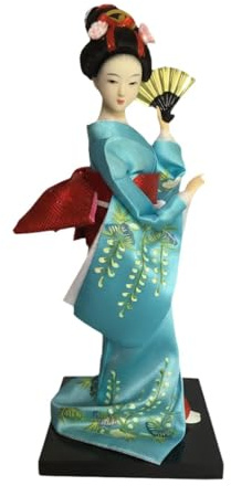 Japanische Kimono Puppe Geisha Dekorationsfigur Asiatische Mädchen Statue Sammelfigur Handgefertigt mit Gips Und Schaum für Den Einsatz, Style D