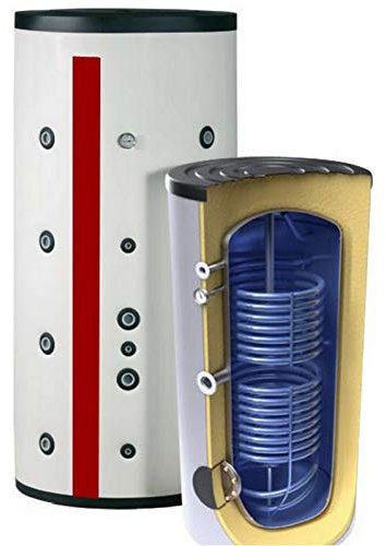 Warmwasserspeicher, Standspeicher, Elektrospeicher mit 2 Wärmetauschern Energieeffizienzklasse A in der Größe 200 L Liter
