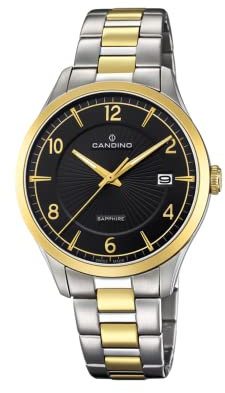 Candino Herren Datum klassisch Quarz Uhr mit Edelstahl Armband C4631/2