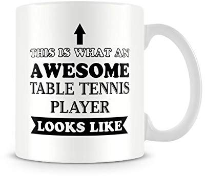 Behind The Glass - Awesome Table Tennis Player - Printed Sport Mug - Great Gift/Present Idea, Ceramic, 11fl.oz.