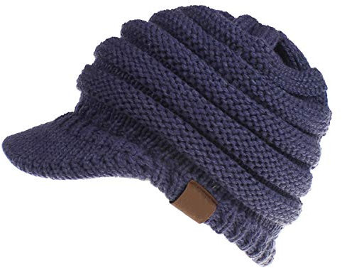 Altartar Damen Gestrickt verdicken Hut Mit Zöpfen Loch Loop Strickschal Mädchen Strickmütze Wintermütze
