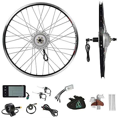 YOSE POWER 36V350W 27.5 E-Bike Conversion Kit Heckmotor für Steckkranz Elektrofahrrad Umbausatz 27.5 Zoll mit LCD Display