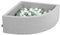 KiddyMoon Viertel Eckig Bällebad Bällepool 90X30cm/300 Bälle ∅ 7Cm Ballgruben Für Babys Spielbad Kleinkinder, Hergestellt In Der EU, Hellgrau:Weiß/Grau/Minze