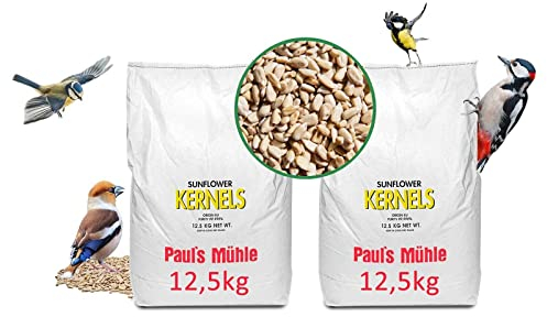 Paul´s Mühle Sonnenblumenkerne geschält für Vögel 25 kg (2 x 12,5 kg) Neue Ernte 2025