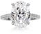 Michooyel Sterling Silber Ringe 4ct Oval Cut Verlobungsring für Damen, Ehering Versprechensring 925 Cubic Zirkonia Ovaler Cut, Engagement Ring