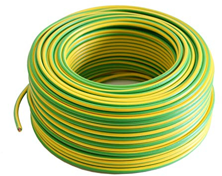 Verdrahtungsleitung PVC-Aderleitung H07 V-K 10 mm²- gelb/grün - Einzelader flexibel (5 Meter)