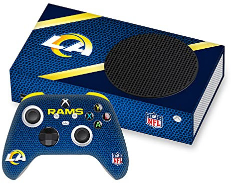 Head Case Designs Licenza Ufficiale NFL Arte Logo Los Angeles Rams Vinile Sticker Gaming Pelle Adesivo Compatibile con Xbox Series S Console And Controller Bundle