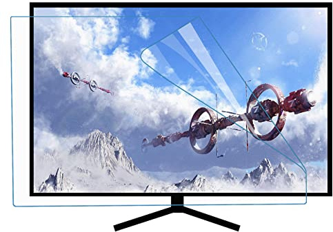 FEEZC Pellicola Antiriflesso Opaca per TV HD da 50-55 Pollici, Anti Luce Blu, Nessuna Bolla, Lesione AntiGraffio, per LCD, LED, OLED e QLED 4k HDTV,Matte-55inch(1211x682mm)