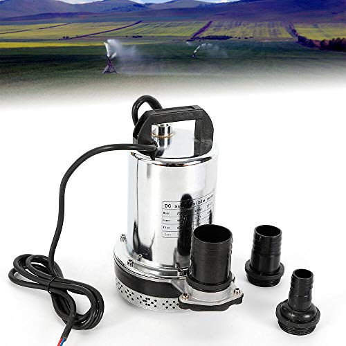 Tauchpumpe, 160W 12V Schmutzwasserpumpe Edelstahl Wasserpumpe 6000L/H Hoher Lieferdruck Pumpe Fischzucht Pumpe für Gartenteichen und Zisternen