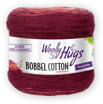 PRO LANA Bobbel Cotton - Woolly Hugs - Farbe: Orange/Bordeaux (73) - 200 g/ca. 800 m Wolle