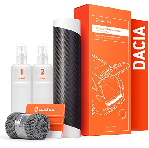 Luxshield Ladekantenschutz Folie für Dacia Logan MCV 2 (II) I 2013-2020 - Stoßstangenschutz, Kratzschutz, Lackschutzfolie - Carbon Schwarz