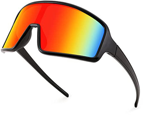 WANWAN Herren und Damen Sonnenbrille, Radsportbrille, 80er-Jahre-Baseballbrille für Jugendliche, Kinder, Teenager