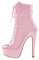 Only maker Damen Schnürsenkel Boot Schnürboots Absatzschuhe High Heel Rosa 37 EU