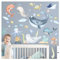 Grandora XXL Wandsticker Unterwasserwelt Wandtattoo Ozean Meerestiere Kinderzimmer Babyzimmer Wandaufkleber Deko DL866-4