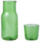 Kichvoe Gläser Bedside Jug Tumbler Glass Tasse Set Japanischer Glassaft Wasserkrug für Schlafzimmer Nachttisch Glasmundflasche Milk Kaffeebecher