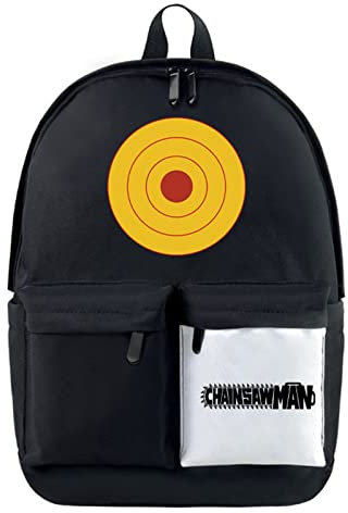 kewing Anime Chainsaw Man Denji School Backpack for School Teens Boys Girls Cartoon Pattern Bookbag Laptop Daypack