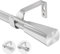 Eson Casa Asta per tenda allungabile 120-210cm, asta per tende in metallo regolabile con estremità trapezoidali per tende con occhielli, elegante e moderno, asta decorativa per finestre, nichel
