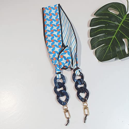 Brillenkette Acryldruck Seidenschal Design Brillenkette Schmuck Lanyard Frauen Sonnenbrillen Kette Outdoor Seil Brillen Zubehör 1