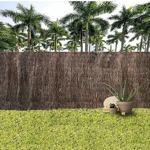 Suinga Brezo Ocultación Máxima 1x3 m | Cerramiento Natural 3 Capas de Brezo + Fibra de Coco | Valla de Ocultación 100% para Jardin | Malla de Brezo Rústica