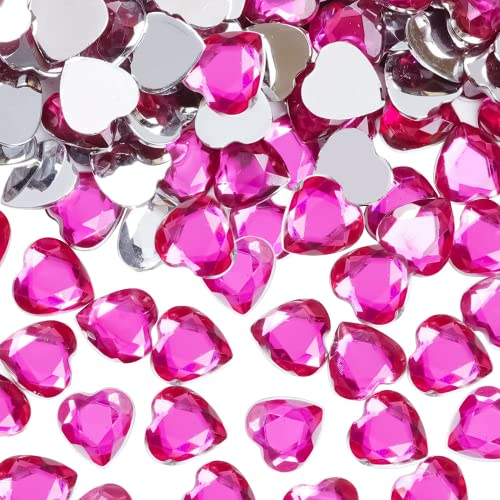 200, decorazione a forma di cuore rosa, decorazione per matrimoni, feste, decorazione da tavolo, decorazione per vasi fai da te, pietre diamantate