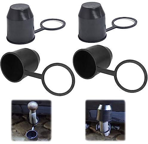 4 Stück Abdeckung für anhängerkupplung,Anhängerkupplung Abdeckkappe,Anhängerkupplung Kappe, anhängerkupplung schutzkappe,Staubdicht und Wasserdicht, Universal Kugelabdeckung, für Auto, Wohnmobil