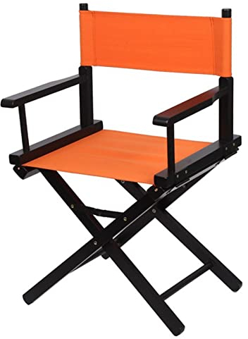 PETSTIBLE Director-Stuhlhussen, Ersatz-Sitzbezüge aus für Regiestuhl, Sitz und Rückenlehne mit Holzstab, leicht zu reinigen, für Regie-Make-up-Stuhl, Orange