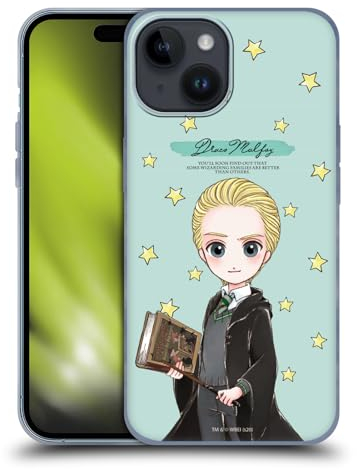 Head Case Designs Offizielle Harry Potter Draco Malfoy Deathly Hallows XXXVII Soft Gel Handyhülle Hülle kompatibel mit Apple iPhone 15