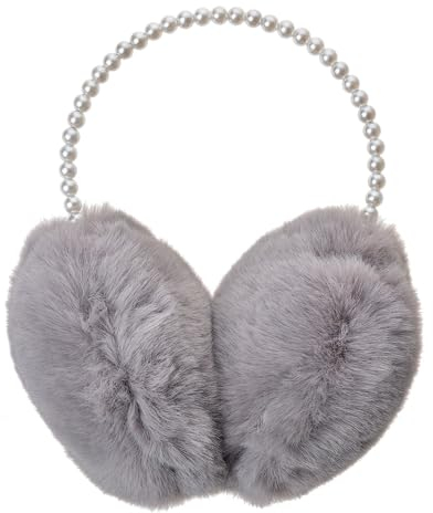 Clayre & Eef Ohrenschützer für Mädchen one size Grau Polyester Ohrenwärmer für Damen