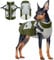 PUMYPOREITY Hundemantel mit Geschirr, Wasserdichter Hundemantel Winddichte Hundejacke Regenbekleidung Hundemantel Gefüttert Winterjacke für Kleine Mittelgroße Große Hunde(Armeegrün, XS)