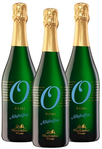 Oberkircher Winzer Cuvée Sekt Weiß Alkoholfrei - COLLECTION O - alkoholfreier Sekt, ein prickelnd schäumendes, alkoholfreies Getränk - Badischer Sekt, Anbaugebiet Ortenau (3 x 0,75 l)