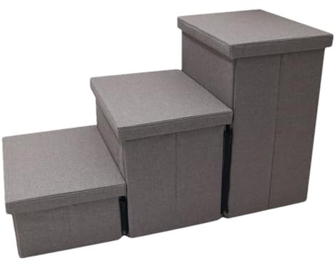 Dog Climbing Stairs, Foldable Pet Stairs, Anti Slip Cat Ladders With 3 Steps, Dog Agility Equipment For Small To Large Dog And Pet