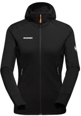 Mammut Taiss Light ML Hooded Jacket Women | Giacca in Pile Sportiva da Montagna da Donna con Zip e Cappuccio | Nero, L