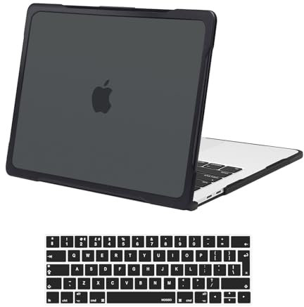 MOSISO Compatible with MacBook Pro 13 inch Case 2025 2024-2016 M2 M1 A2338 A2251 A2289 A2159 A1989 A1708 A1706, Soft TPU Bumper Anti-Cracking&Anti-Fingerprint Hard Shell&Keyboard Cover, Black