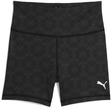 PUMA Unisex W TAD Essential HW 5 Short Tight AOP Gestrickte Shorts, Puma Black-AW-048281-0001,