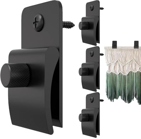 Zankie Gobelin-Aufhänger, 4 Stück Quilt-Wandaufhänger, Wandklammern zum Aufhängen, Quilt-Racks mit Schrauben, Quilt-Klemmen | Wandhalterung für Teppiche