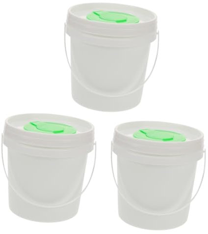 Amosfun 3pcs Bucket Plastic Wipe Dispenser Diaper Wipe Holders Wipe Bucket Dispenser Wipes Container for Bathroom Wipe Case Empty Wipes Dispenser Flushable Wipes Container