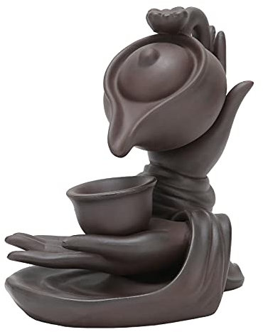 Soporte de Incienso de Cascada, Soporte de Incienso de Reflujo de Humo de Mano de Buda, Decoración de Mesa de Fuente de Incienso para Meditación, Yoga, SPA