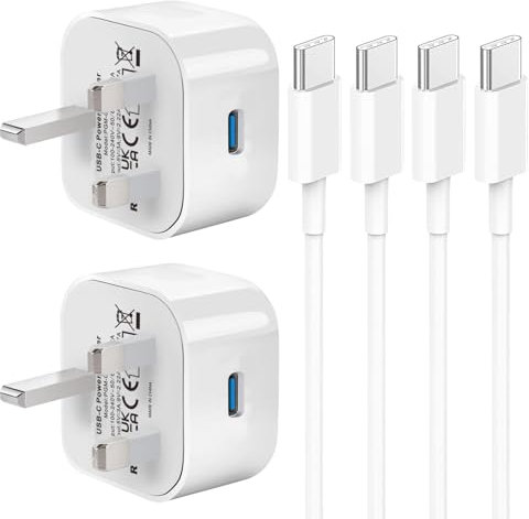 Samsung Charger,2 Pack USB Type C Charger Cable and Plug Fast Charge with 25W PPS Super Charging for Galaxy S25/S24/S23/S22/S21/S20 fe/A16/A15/A14/A13/A23/A06/A05S/A04S/A25/A33/A34/A35/A52/A53/A54/A55