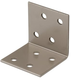 Alberts 821876 DURAVIS® Winkelverbinder | perlbeige duplexbeschichtet RAL 1035 | Größe 40 x 40 x 40 mm | 50er Set