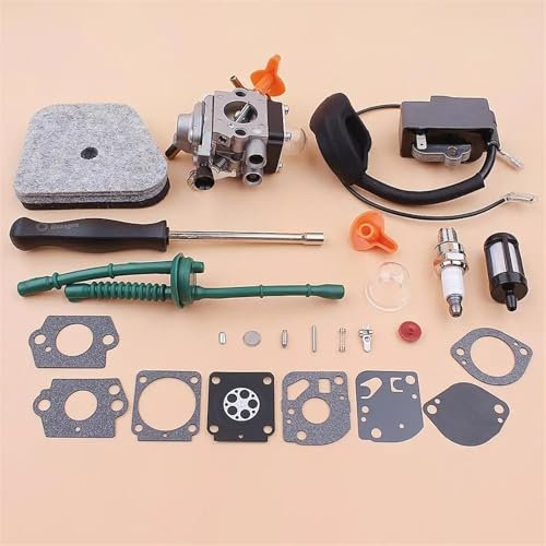 LAVAS Bobina di accensione del carburatore for Stihl FS87 FS100 HL100 HL95 KM90 KM100 KM130 Kit di riparazione del cacciavite della linea del filtro del carburante dell'aria Trimmer