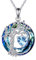 POPLYKE Lebensbaum Geburtsstein kette für Damen 925 Sterling Silber Baum des Lebens Schmuck Aquamarin Anhänger März Geburtsstein Edelstein mit Kristall Weihnachtsgeschenke für Mutter Ehefrau