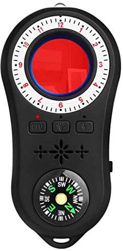 Veesper Anti-Spy Mini Detector, Wireless Bug Finder Audio Bug Spy Radio Scanner with Compass Flash Light GPS Scanner Device Finder
