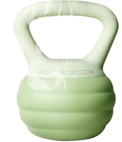 Kettlebell Weights Women's Fitness Shaping Soft Kettle Ball, Gym Strength Training Dumbbell, No Damage To The Floor, Squat/swing/lunge(Green-2.5kg)
