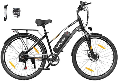 HITWAY E Bike 28 Zoll, Elektrofahrrad Pedelec für Damen und Herren, E-Fahrrad mit 36V 12Ah/13Ah Wechselakku, 250W Motor, 7 Gang Schaltung,StVZO Citybike Electric Bike Ebike Reichweite bis zu 35-90km