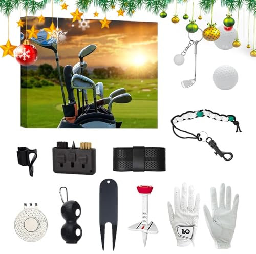 Golf Adventskalender 2024 Weihnachten Countdown Kalender für Golfer Golf Weihnachten Adventskalender Countdown Kalender für Freund, Großvater