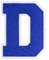 QianSiLi 4.5 Inch Chenille Iron On Letters for Clothes Varsity Letter Patches Embroidered Patch Iron On Patches for Clothing Jacket/Hoodie/Varsity (Blue,D)