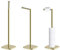 Toilet Roll Holder Free Standing with Heavy Duty Base, Stainless Steel Toilet Roll Holder for 6 Rolls, Stylish Chrome Finish, Practical Design Toilet Roll Storage Stand for Bathroom (Golden)