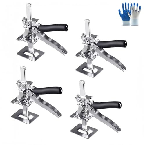 Hand Lifting Tool Jack, Labor saving Arm Tool Lift, Door Panel Lifting Cabinet Jack,Board Adjustment Lifting, Jacks for Furniture Door Cabinet Windows Installation 4 Pack