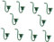 Kisangel 10Pièces Mini Lampe Murale Décorative LED De Unique Micro Décor pour Décoration Intérieure