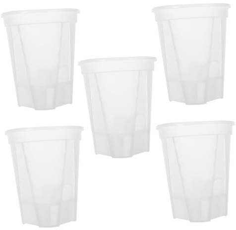 Garneck 5 Stück selbstansaugendes faules Becken mit Selbstbewässernde Töpfe Orchidee Blumentopf Orchid -Topf Pflanzen Dekorative Blumentöpfe sukkulenten pflanzer gießen pp